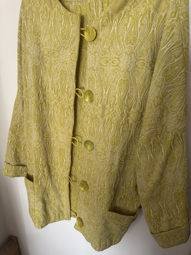 Gelber blazer mit - gelber, ornamenten