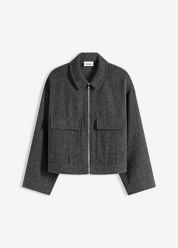Neu kurz jacke anthrazit - jacke, gr