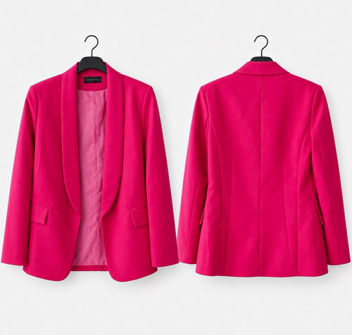 Damen blazer pink kurz langarm - damen,